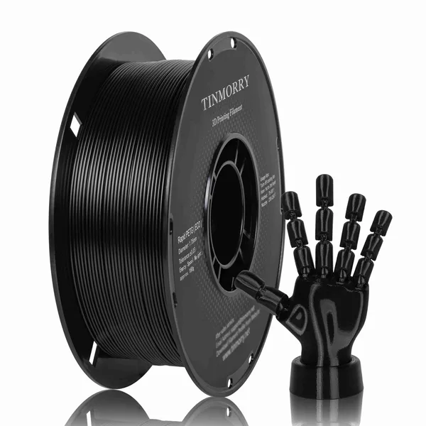 TinMorry Rapid PETG-Eco 3D Printer Filament, 1 KG, Black