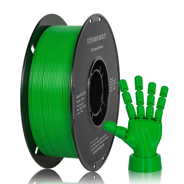 TinMorry Rapid PETG-Eco 3D Printer Filament, 1 KG, Green