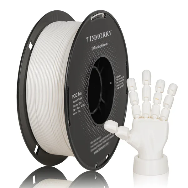 TinMorry Rapid PETG-Eco 3D Printer Filament, 1 KG, Ivory White