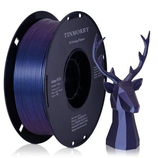 TinMorry Galaxy PETG 3D Printer Filament, 1 KG, Galaxy Jewel Blue