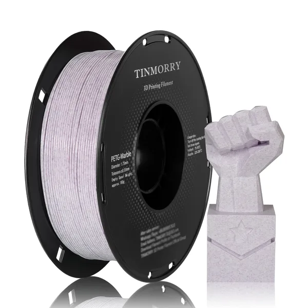 TinMorry Marble PETG 3D Printer Filament, 1 KG, Marble Magic Purple