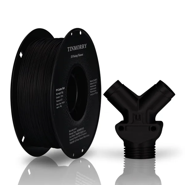 TinMorry Carbon Fiber PP 3D Printer Filament, 700 G, Matte Black