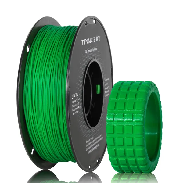 TinMorry 95A TPU 3D Printer Filament, 1 KG, Emerald Green