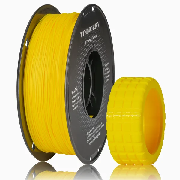 TinMorry 95A TPU 3D Printer Filament, 1 KG, Fluorescent Yellow