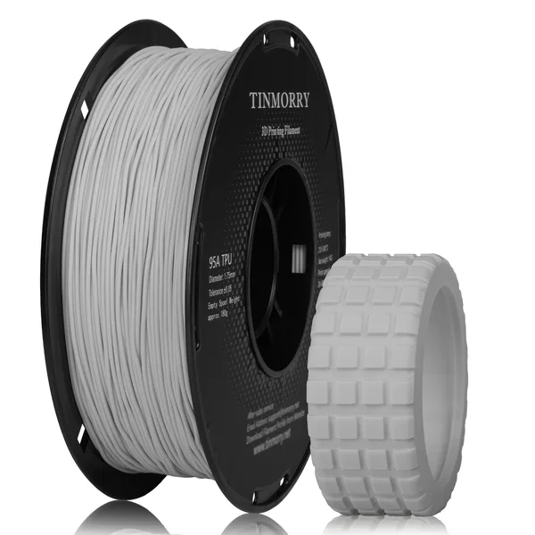 TinMorry 95A TPU 3D Printer Filament, 1 KG,Telecom Grey
