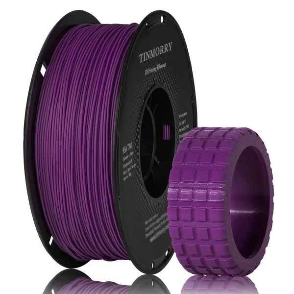TinMorry 95A TPU 3D Printer Filament, 1 KG, Violet