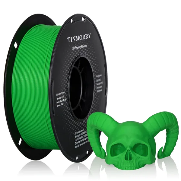 TinMorry Glass Fiber PETG 3D Printer Filament, 1 KG, Frosted Green