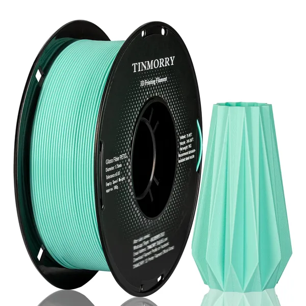 TinMorry Glass Fiber PETG 3D Printer Filament, 1 KG, Frosted Mint green