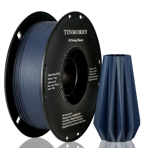TinMorry Glass Fiber PETG 3D Printer Filament, 1 KG, Frosted Navy Blue