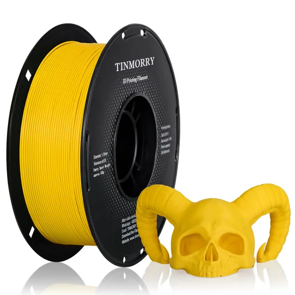 TinMorry Glass Fiber PETG 3D Printer Filament, 1 KG, Frosted Carter Yellow