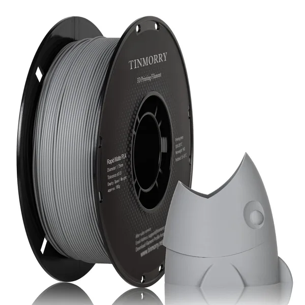 TinMorry Matte PLA 3D Printer Filament, 1 KG, Matte Grey