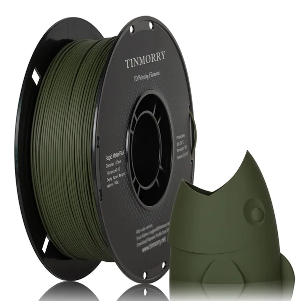 TinMorry Matte PLA 3D Printer Filament, 1 KG, Matte Olive Green