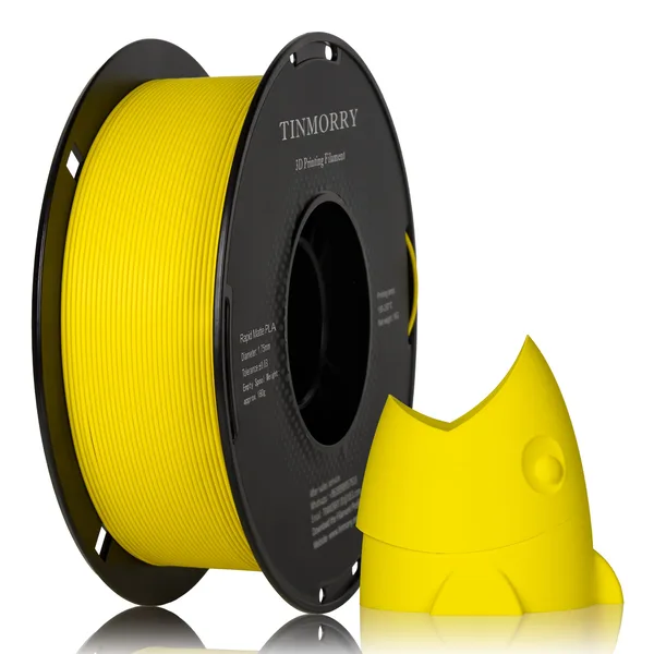 TinMorry Matte PLA 3D Printer Filament, 1 KG, Matte Yellow