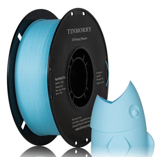 TinMorry Matte PLA 3D Printer Filament, 1 KG, Matte Light Blue