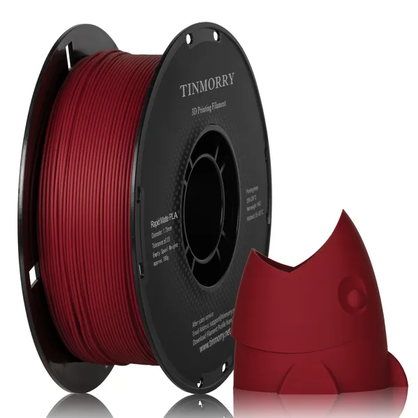 TinMorry Matte PLA 3D Printer Filament, 1 KG, Matte Red