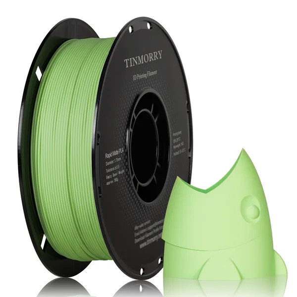 TinMorry Matte PLA 3D Printer Filament, 1 KG, Matte Light Green