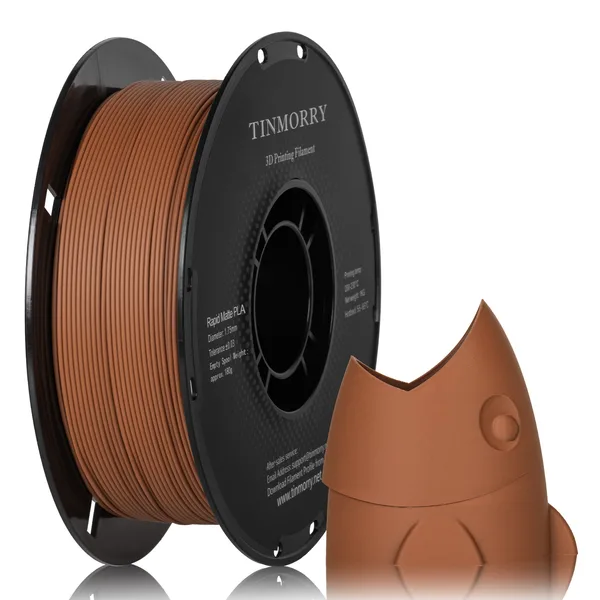 TinMorry Matte PLA 3D Printer Filament, 1 KG, Matte Brown
