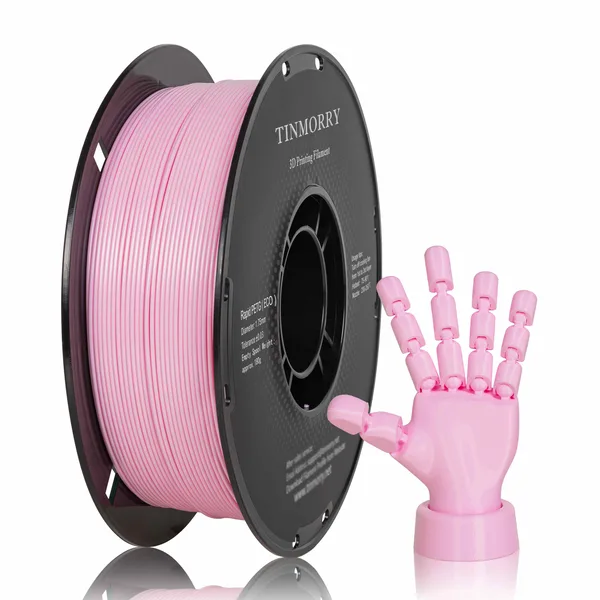TinMorry Rapid PETG-Eco 3D Printer Filament, 1 KG, Sakura Pink