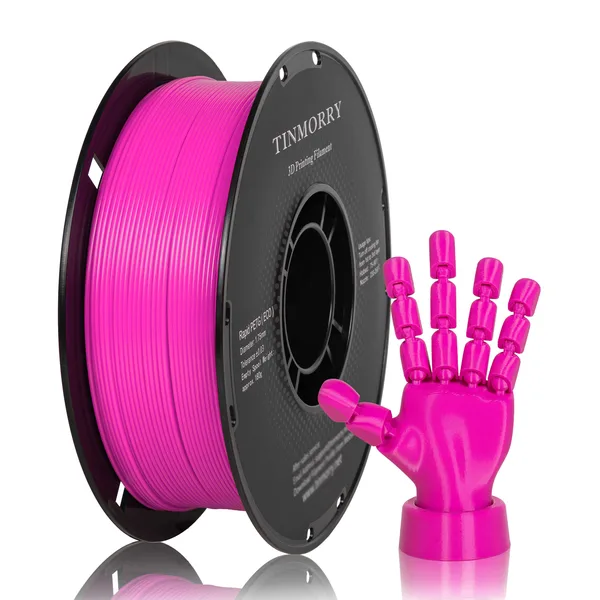 TinMorry Rapid PETG-Eco 3D Printer Filament, 1 KG, Fluorescent Fuchsia