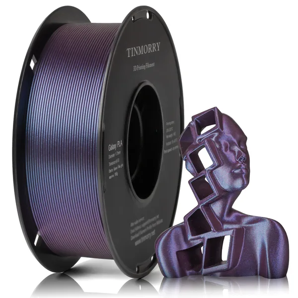 TinMorry Galaxy PLA 3D Printer Filament, 1 KG, Galaxy Purple