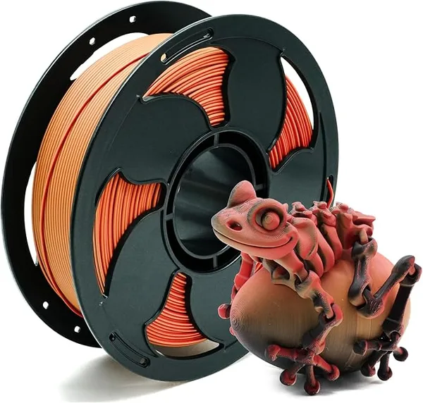 Toksen 3D PLA Matte G_pla-12 Tri Matte Black, red, orange