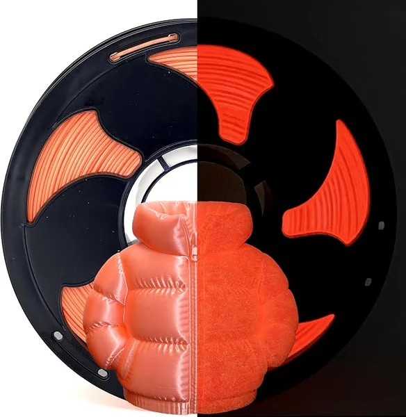 Toksen 3D PLA Orange Glow in the Dark