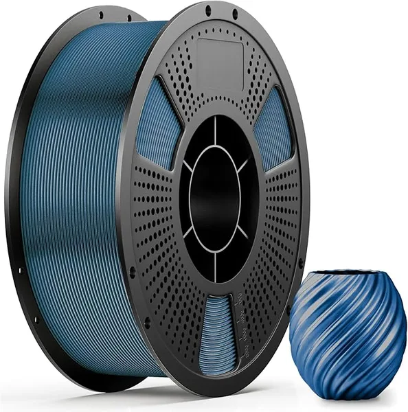 uJoyBio Metallic PLA Filament 1.75mmm, Metal-Like Shiny 3D Printer Filament, Metallic Silk 3D Filament, Compatible with Most FDM 3D Printers, 1KG Metal Silk, Midnight Blue