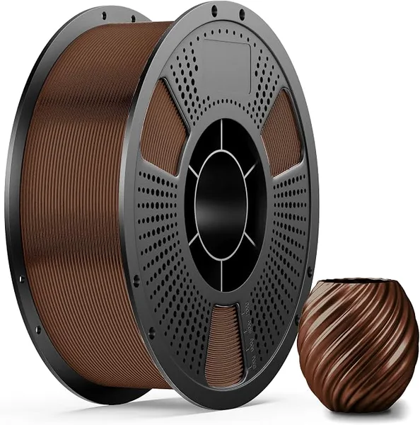 uJoyBio Metallic PLA Filament 1.75mmm, Metal-Like Shiny 3D Printer Filament, Metallic Silk 3D Filament, Compatible with Most FDM 3D Printers, 1KG Metal Silk, Bronze