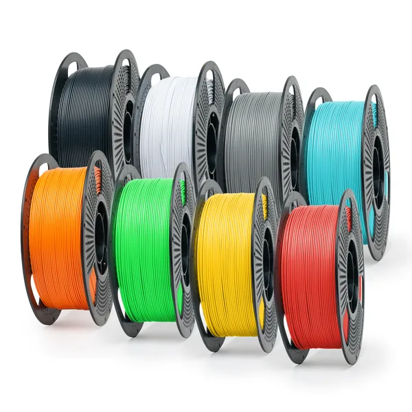 Unveil Form Matte Multi Colour Pack - Unveil Form Matte PETG Filament 8-Pack (8 × 1kg), With Spools -