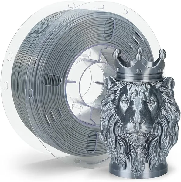 VOXEL VOXELAB Silk+ PLA Filament, Shiny Chrome-Like Finish with Enhanced Layer Adhesion, 1kg (2.2lbs) for Most FDM 3D Printers, Smooth & Flawless Printing(Silver)