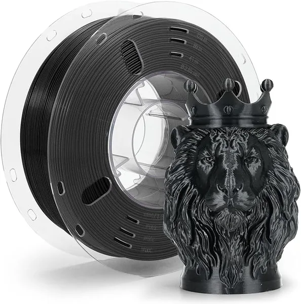 VOXEL VOXELAB Silk+ PLA Filament, Shiny Chrome-Like Finish with Enhanced Layer Adhesion, 1kg (2.2lbs) for Most FDM 3D Printers, Smooth & Flawless Printing(Black)
