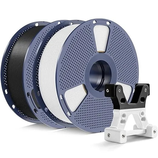 Yoopai PETG Filament, Ultra Tough, Heat Optimized, Odorless, 2kg(4.4lbs) SUNLU PETG Bundle 3D Printer Filament, Dimensional Accuracy +/-, Black+White