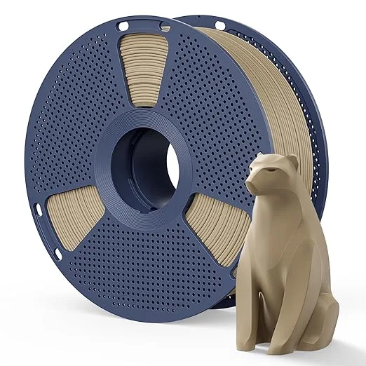 Yoopai Matte PLA Filament Wood Brown Color, 1kg(2.2lbs) SUNLU 3D Printer Filament, Smooth Matte Finish, Less Brittle, Reduced Layer Line Appearance, Oak