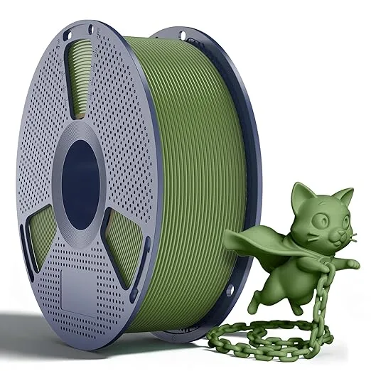 Yoopai SUNLU PLA+2.0 Filament, Upgraded Tougher & Stronger PLA Plus for 3D Printers, Smooth & Neatly Wound, ± Accuracy, 1KG Spool (2.2lbs),Olive Green