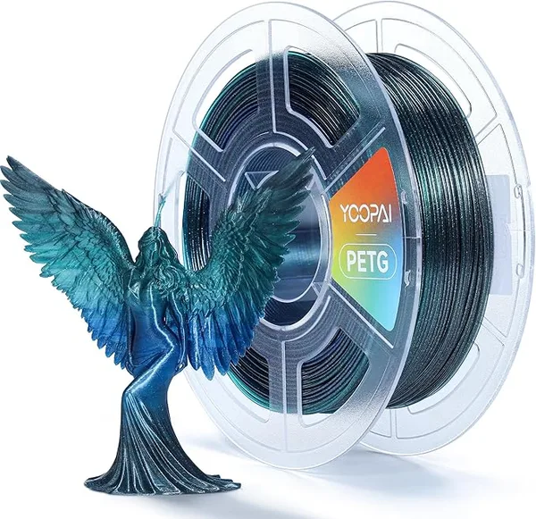 Yoopai YOOPAI PETG Filament Multicolor, Smooth Color Transitions, Consistent Printing, 1KG (2.2lbs) 3D Printer Filament Gradient, PETG Vivid Abyss Blue