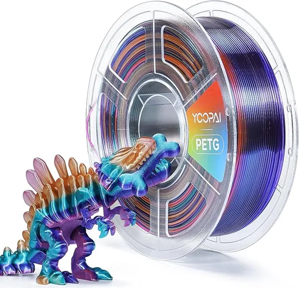 Yoopai YOOPAI PETG Filament Multicolor, Smooth Color Transitions, Consistent Printing, 1KG (2.2lbs) 3D Printer Filament Gradient, PETG Vivid Coral Reef