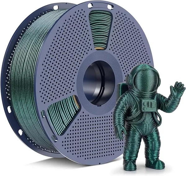Yoopai SUNLU Galaxy PLA Filament, Nebula Green, Color-Shifting Pearlescent Glitter PLA 1kg, Light-Activated Shine, Smooth Gloss Finish, Neatly Wound, Fits Most FDM Printers
