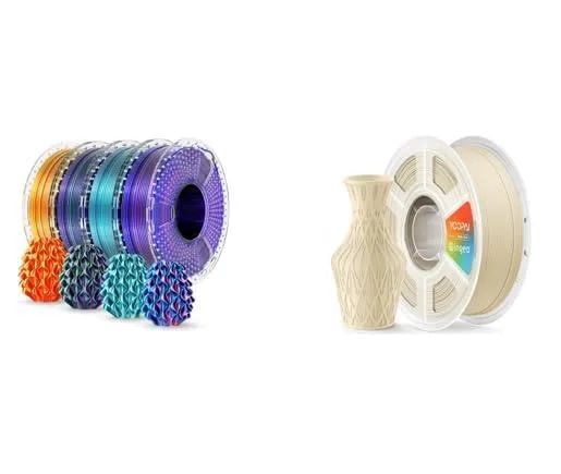 Yoopai SUNLU Silk PLA+ Multicolor 4x250g & Matte PLA+ Desert Tan Filament