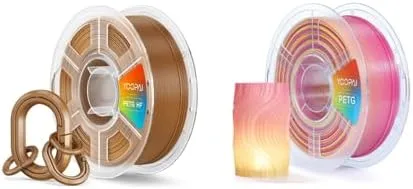 Yoopai PETG Peanut Brown, Transparent Pink Yellow Gradient