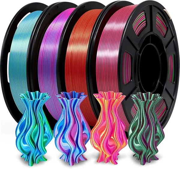 Yousu YOUSU Silk Dual Color PLA Filament 3D Printer Filament，Multicolor PLA Filament (±) Compatible with Most of 3D Printer.