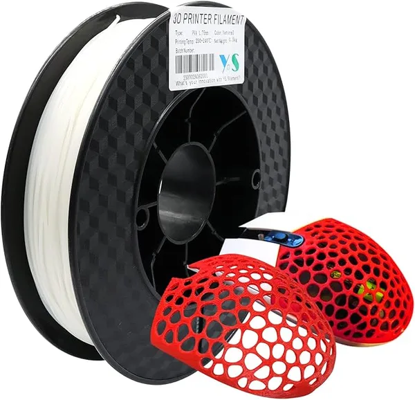 Yousu Yousu PVA Filament, Water Soluble Support 3D Printer Filament, 0.5kg, Natural PVA, Softens in 55-60°C Water Temperature for Easy Removal of Filament Support