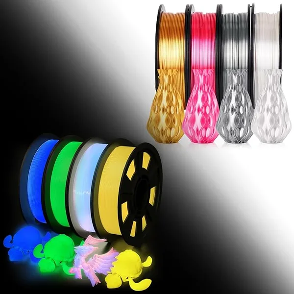 Yousu YOUSU Silk PLA Filament Bundle Glow in Dark 3D Printer Filament