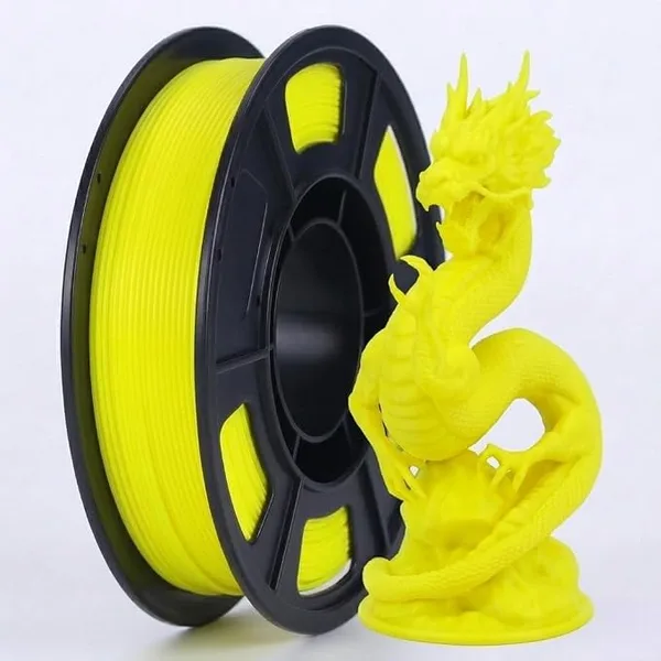 Yousu Fluorescent Yellow PLA 3D Printer Filament, 250g Neatly Wound Spool, Bright Fluo Yellow PLA Filament Compatible with Most FDM 3D Printers, DIY Projects & Custom Model Making