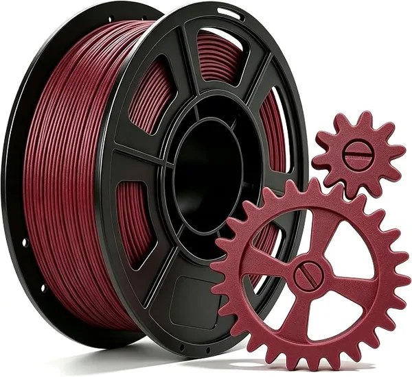 Yousu Carbon Fiber PLA Filament, 250g Sample Spool, Wine Red 3D Printer Filament for High-Stiffness Functional Parts, Prototyping & Mechanical Components, Dimensional Accuracy +/-, Clog-Free