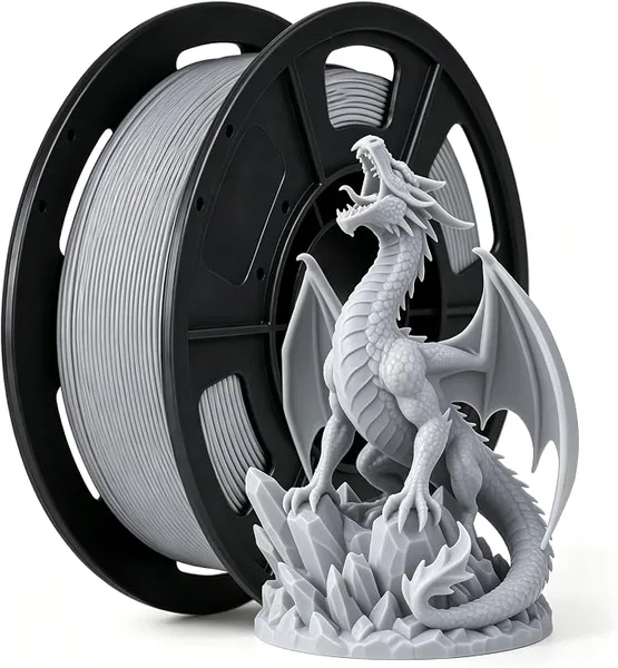 Yousu Matte PLA Filament 250g 3D Printer Filament, ± Dimensional Accuracy, Bubble-Free Matte PLA for FDM 3D Printers, Ideal for Professional Prototypes & Home Decor, Gray