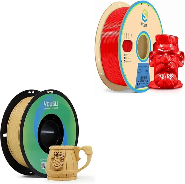Yousu YOUSU Matte PLA 1KG and Red PVB Filament 1KG