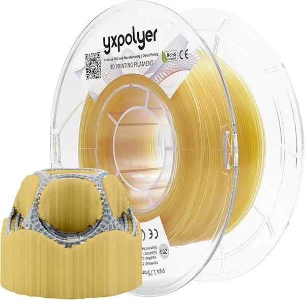 YXPOLYER YXPOLYER PVA Filament 3D Printing Support Filament 500g Easy and Fast Dissolvable Water Soluale, Support Material for PLA, ABS, PETG,TPU