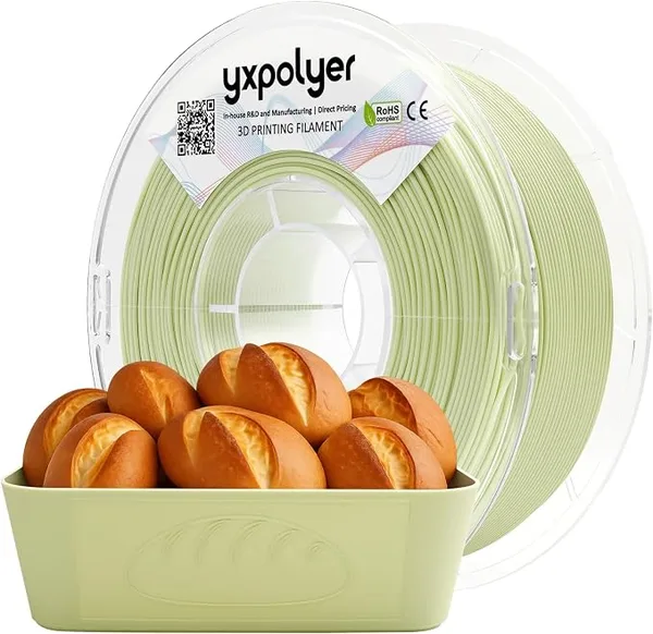 YXPOLYER PLA Filament PLA Plus Food-Grade 1kg Pastel Green Food Safe AMS-Compatible 3D Printing Filament Odor-Free and Safe to Use for 3D Printed Toy