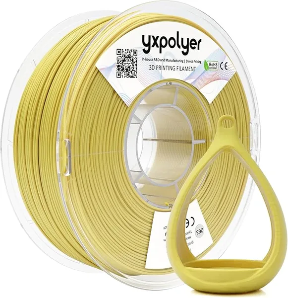 YXPOLYER ASA Filament Lemon Yellow 1KG, UV & Weather Resistant 3D Printer Filament Perfect for Outdoor Functional Parts for Camping, Hiking, AMS-Compatible for Bambu Lab 3D Printer