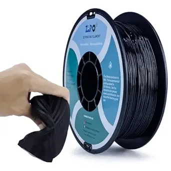 ZIRO ZIRO TPU Filament 3D Printer Filament, Shore 95A Hardness TPU, Flexible Soft Material, 0.8KG/1.8lbs Spool, Fit Most FDM 3D Printers, Black